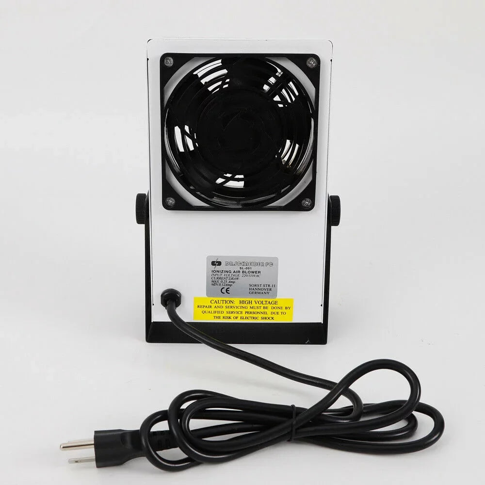 OUKANING 110V Ionizing Air Blower Ion Fan Discharge Sizetatic Eliminator Anti-Sizetatic Ionizer