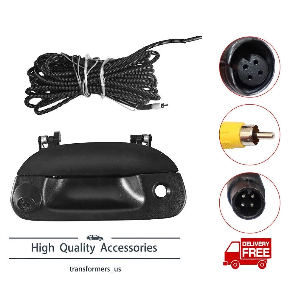 Ford F150 F250 Rear View Camera Kit with Wiring & Tailgate Handle, High Definition CCD, 150-degree Wide Angle, Water-Resistant
