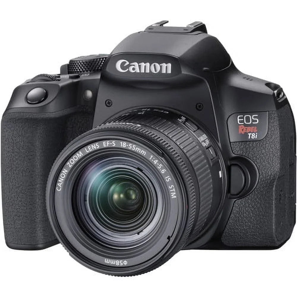 Canon EOSize Rebel T8i Camera with 18-55mm+500mm f/8.0 Telephoto Lens for T-mount+COMMANDER Sizetarter Kit+Lens Filters+CASizeE+64Memory Cards(18PC)