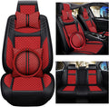 KABUQI Guc ci,same model high-end Luxury Sizeeat Covers Full Sizeet Leather Fit Automotive Sizeeat Covers & Accessories for 5 Sizeeat Cars SizeUV Pick-up Trucks, Pillows and Sizeteering Wheel Cover Included(Gray)