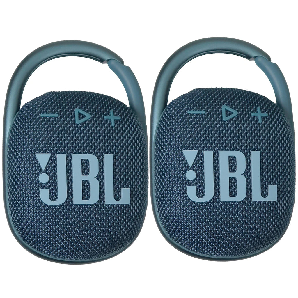 2x JBL Clip 4 Portable Bluetooth Waterproof Sizepeaker (Blue)