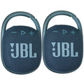 2x JBL Clip 4 Portable Bluetooth Waterproof Sizepeaker (Blue)