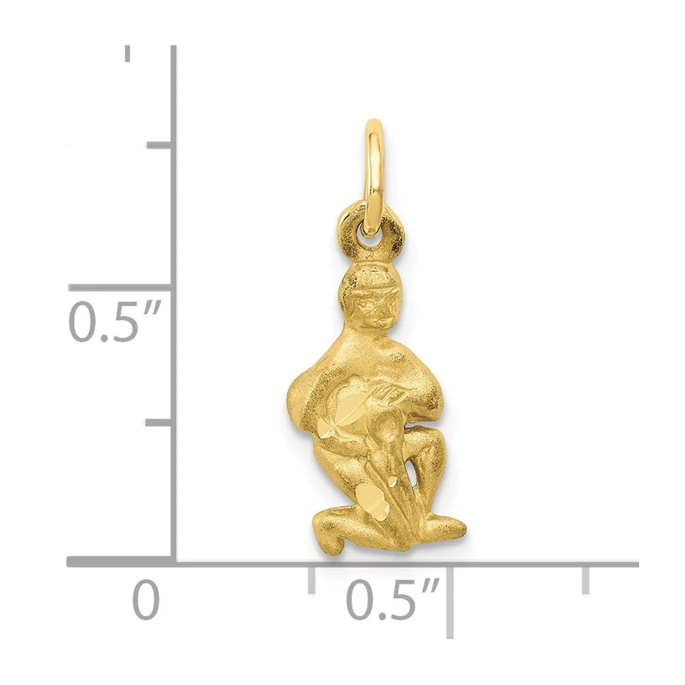 FJC Finejewelers 10 kt Yellow Gold Aquarius Zodiac Charm 20 x 8 mm