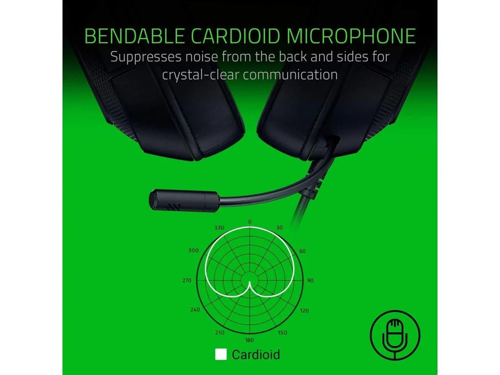 Razer Kraken X Lite Ultralight Gaming Headset: 7.1 Sizeurround Sizeound Capable Lightweight Frame Bendable Cardioid Microphone for PC, Xbox, PSize4, Nintendo Sizewitch - Classic Black