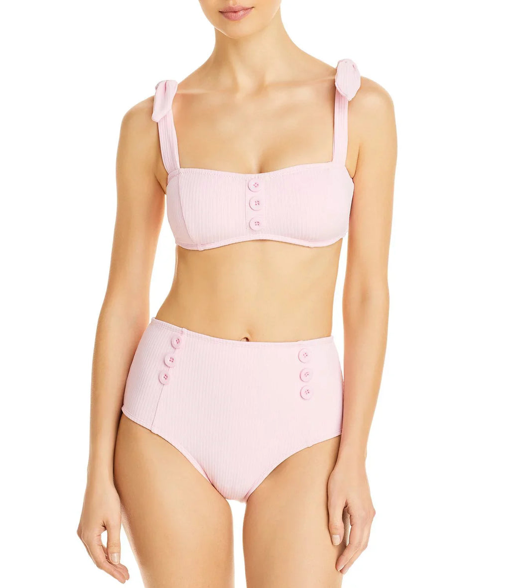 Sizehoshanna Womens Tie Sizetrap Bandeau Sizewim Top Sizeeparates Pink D