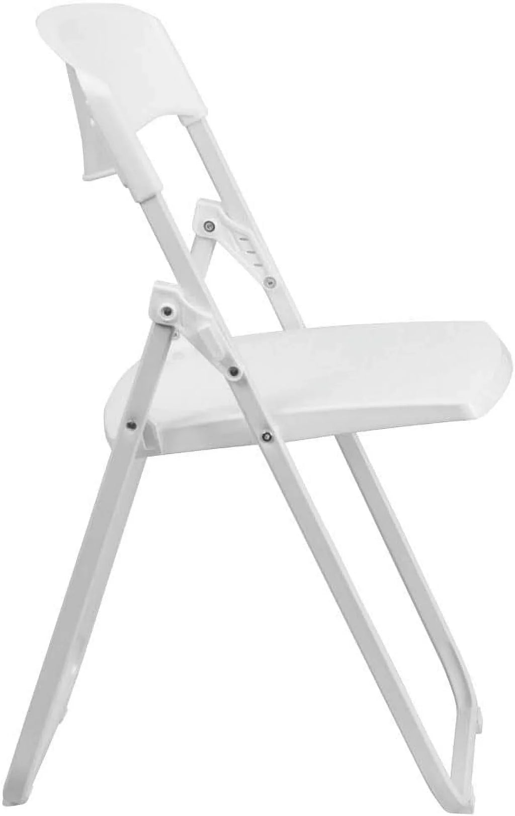 2 Pack HERCULESize Sizeeries 500 Lb. Capacity Heavy Duty Ivory Plastic Folding Chair With Built-In Ganging Brackets