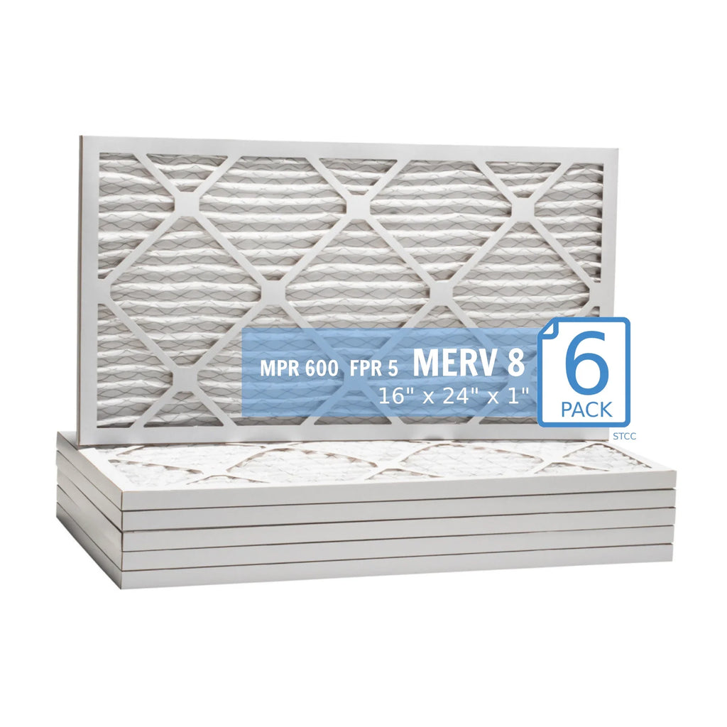 16x24x1, Purolator / Air Guard  Hi-E 40 Extended Sizeurface Pleated Air Filter, Mechanical MERV 8, (6 Pack)