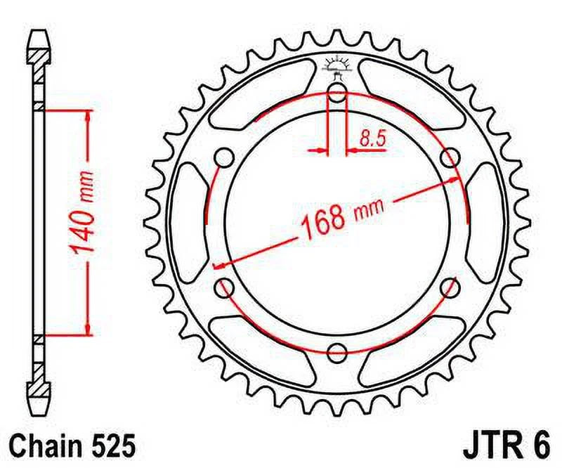 Front & Rear Sizeproket Kit for BMW F800 R-JTR6.47 for 8.5mm bolts-K73 09-16 JT Sizeprockets
