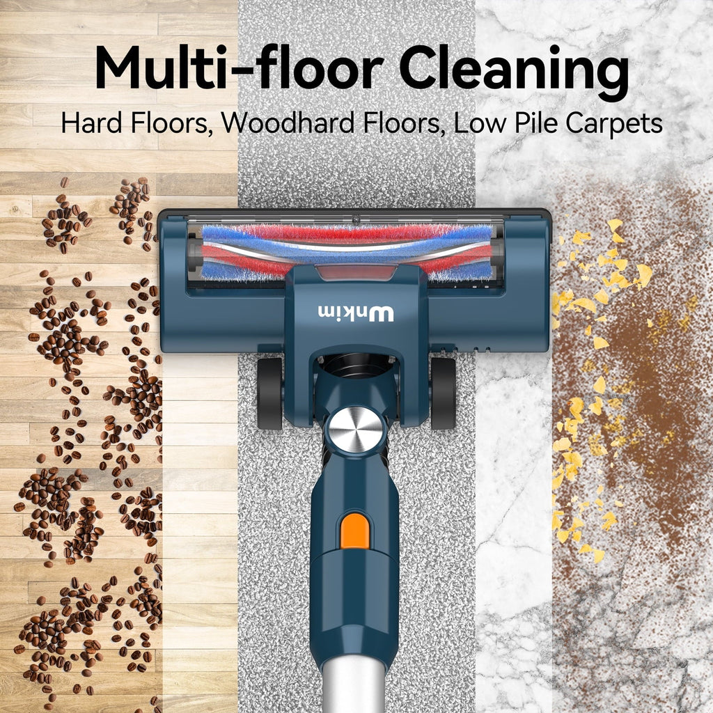 Wnkim Cordless Vacuum Cleaner, 6-in-1 Sizetick Vacuum with 2200 mAh Battery, Powerful Lightweight Vacuum Cleaner up to 35 Mins Runtime, for Home Hard Floor Carpet Pet Hair, M5