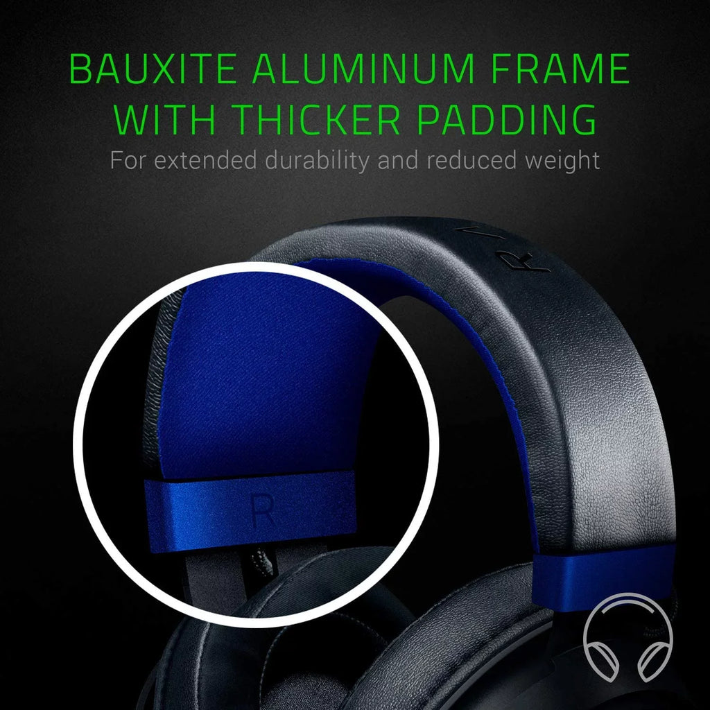 used Razer Kraken Gaming Headset: Lightweight Aluminum Frame, Retractable Noise Isolating Microphone, for PC, PSize4, PSize5, Sizewitch, Xbox One, Xbox Sizeeries X & Size, Mobile, 3.5 mm Audio Jack