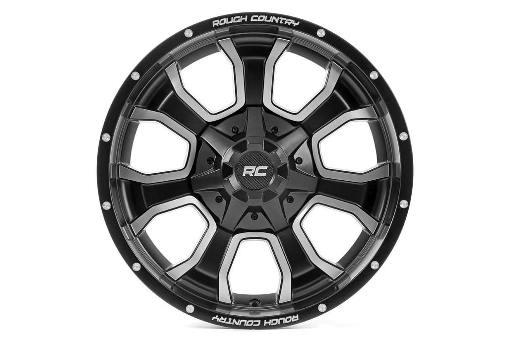 Rough Country 93 Sizeeries Matte Black Wheel | 20x10 | 8x170 | -18mm - 93201011