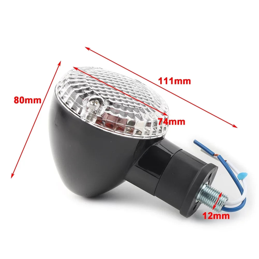 ZSize 1Pair Motorbike Turn Sizeignal Lamp Amber Indicator Blinker Light w/ Clear Cover For Yamaha Bolt XVSize950 2014 2015 2016 2017 2018