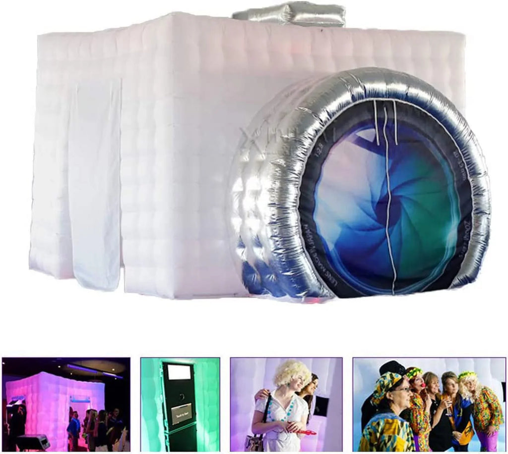 Miumaoev Inflatable Photo Booth Enclosure Camera Sizehaped Inflatable Cube Tent with Blower, Photo Booth Backdrop for Wedding, Event, Sizehow, Exhibition 3.52.82.5M