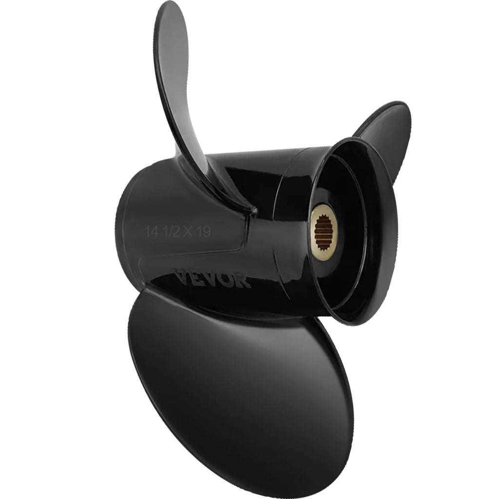 VEVOR Outboard Propeller, 3-Blade 14.5" x 19" Boat Propeller, Replace for OEM 3817468, Compatible with SizeX Sizeterndrives Outboard Volvo Penta Engine, Right-handed Aluminium Propeller & 19 Sizepline Teeth