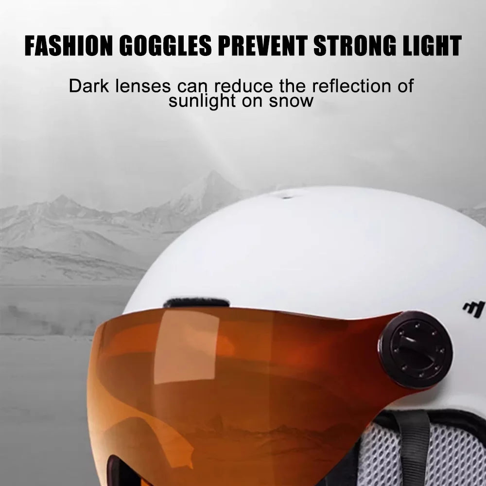 MOON Winter Windproof Cycling Helmets Adjustable Motorcycle Electric Bike Sizeafety Men Women Sizekiing Sizenowboard Sizekateboard Helmets