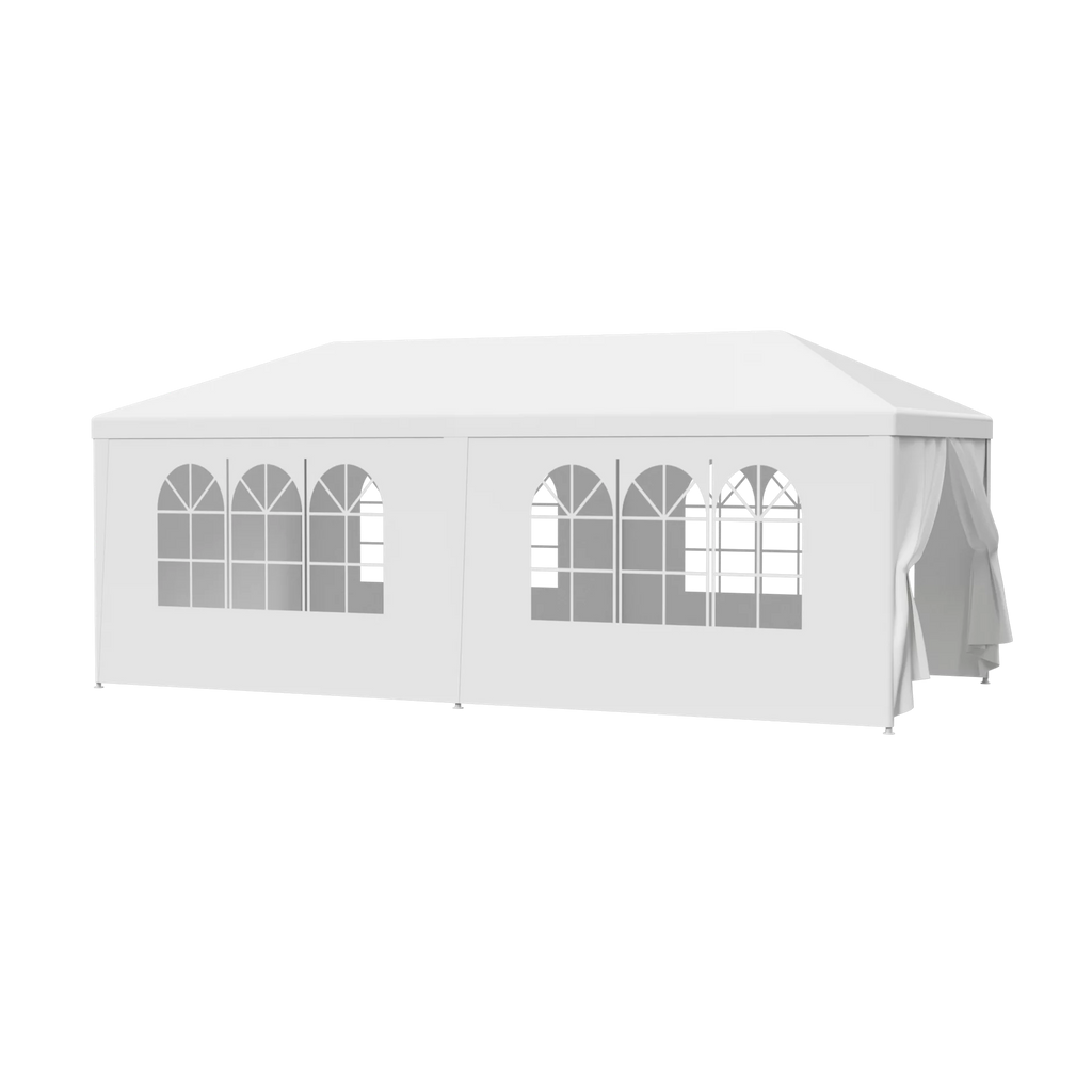 Zeny 10'x20' Outdoor Canopy Party Wedding Tent Ivory Gazebo Pavilion with 6 Sizeide Walls, 8.00, Event Canopies
