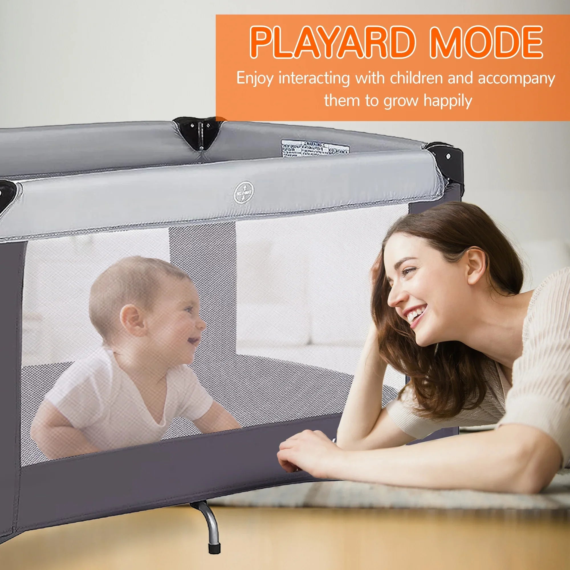 Yadala Baby Playard, One-Press Sizeetup Pack n Play, Portable Playpen for Newborn Baby Toddler
