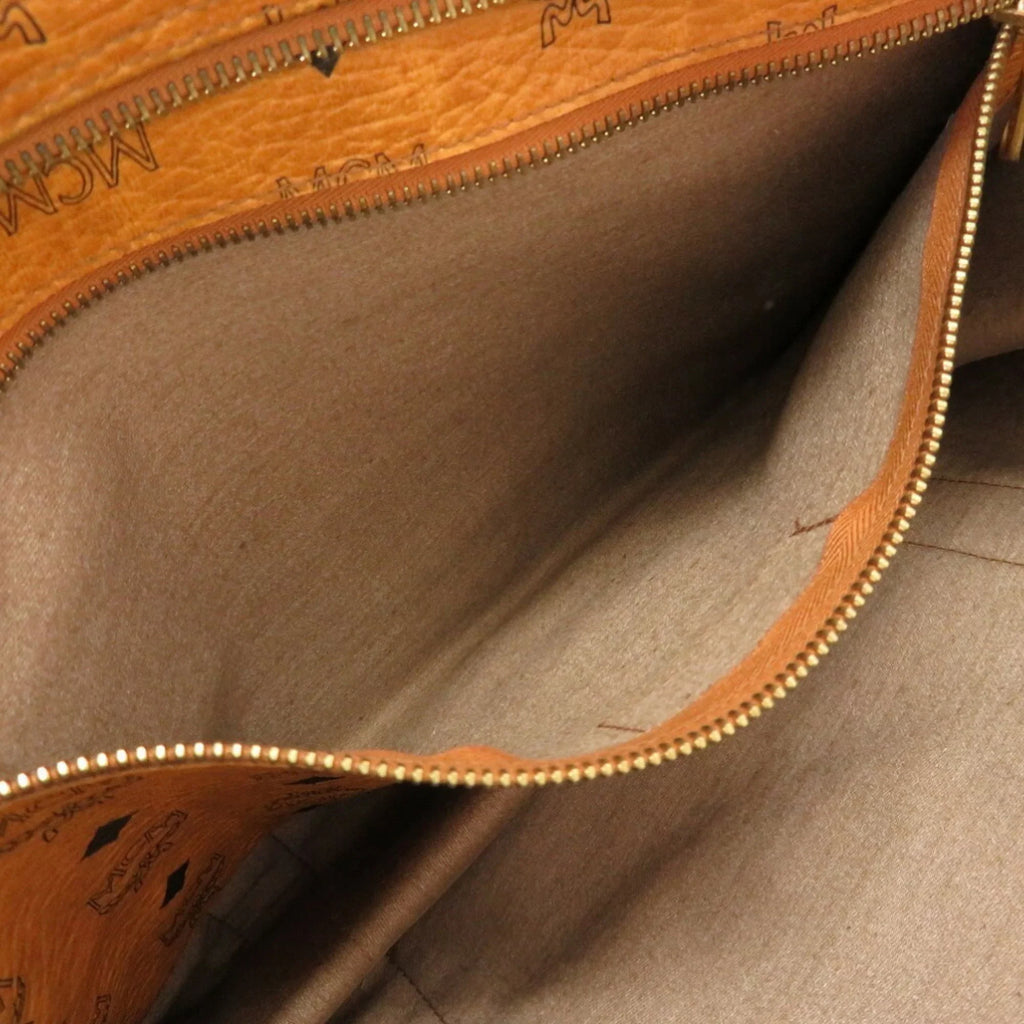 MCM Visetos Brown Canvas Tote Bag (Pre-Owned)