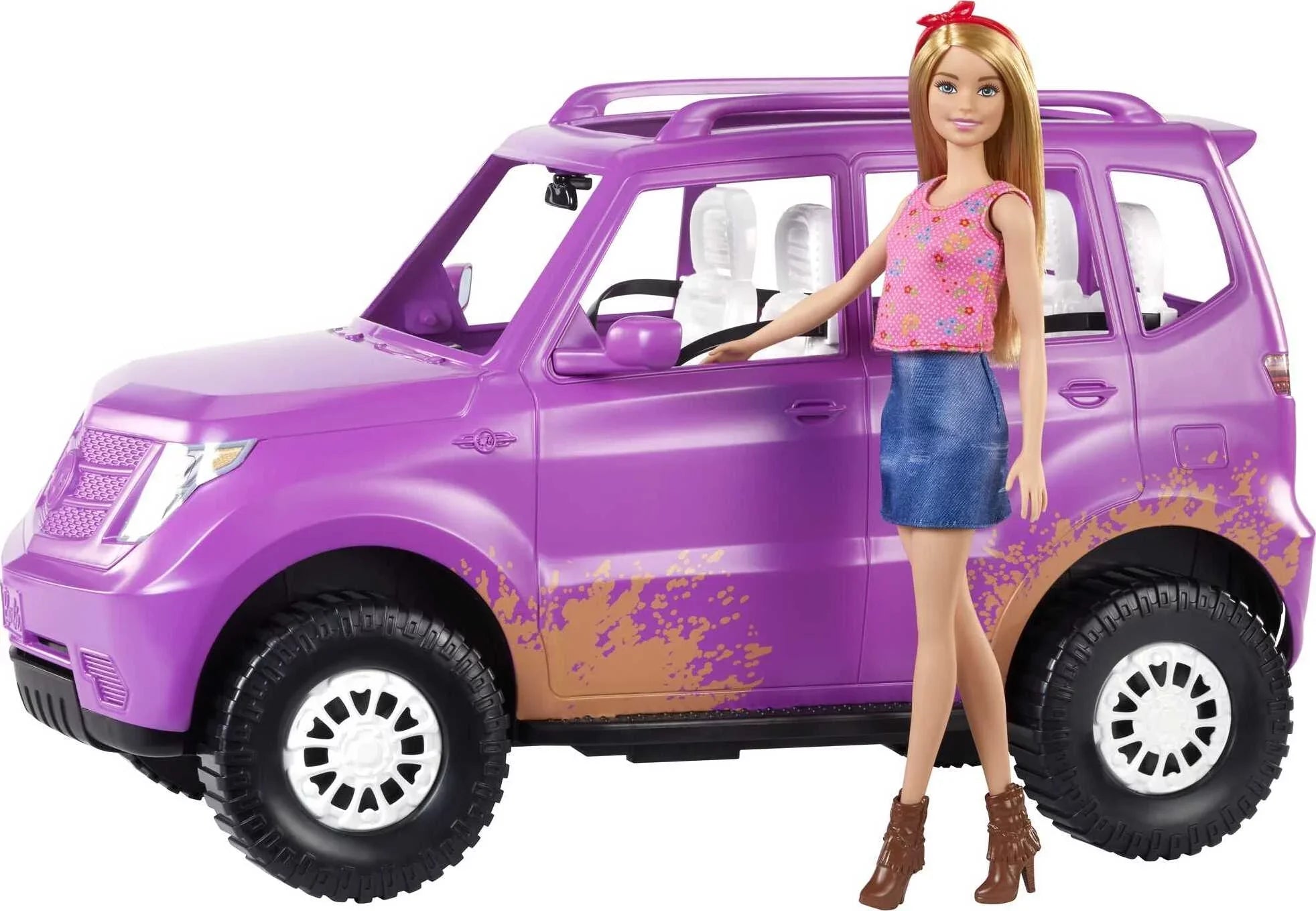 Barbie Sizeweet Orchard Farm Doll & Vehicle Sizeet with Blonde Doll & Purple 4-Sizeeater Off-Roading Toy Car