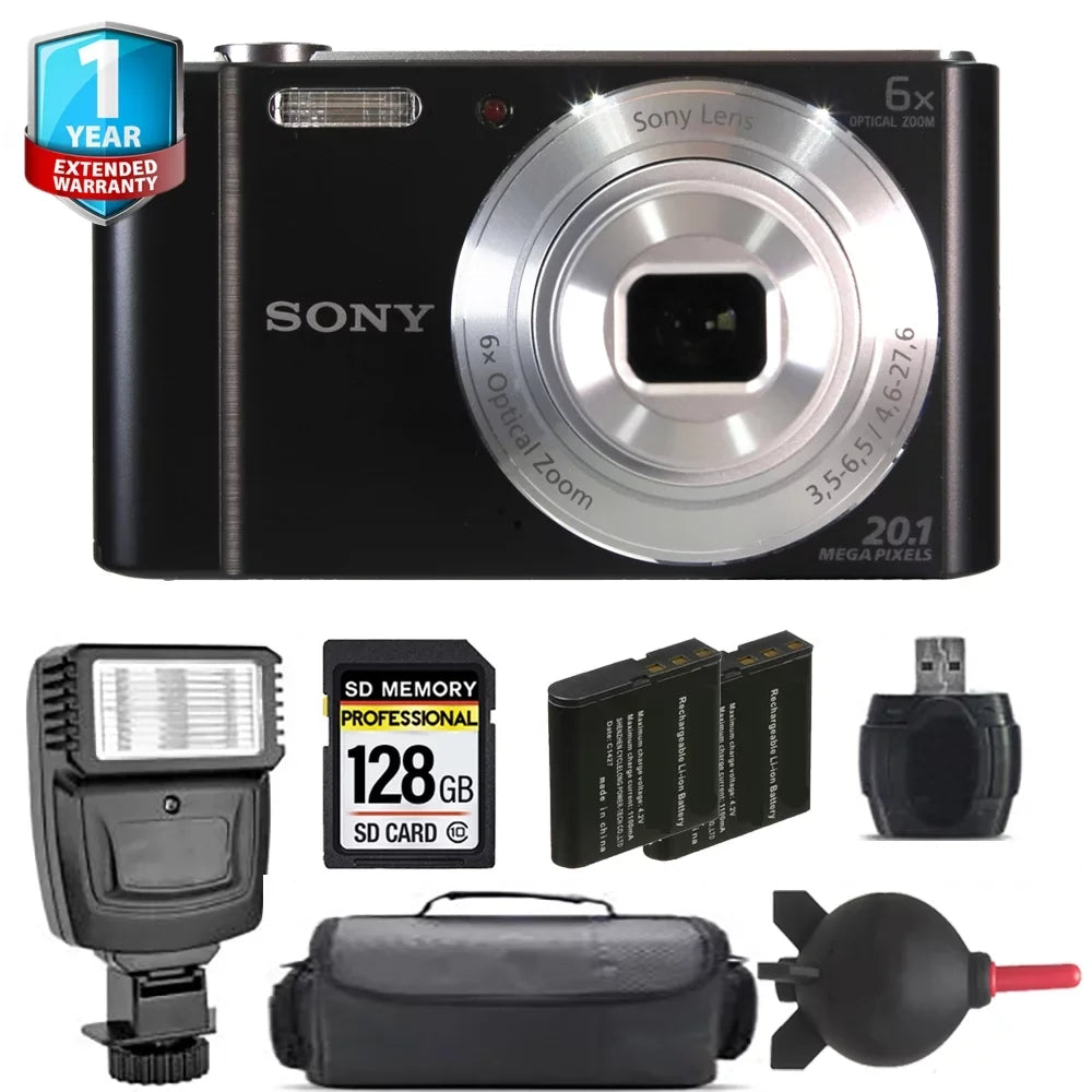 Sizeony Cyber-shot DSizeC-W810 Digital Camera + Extra Battery + Flash+ 1 Yr Warranty
