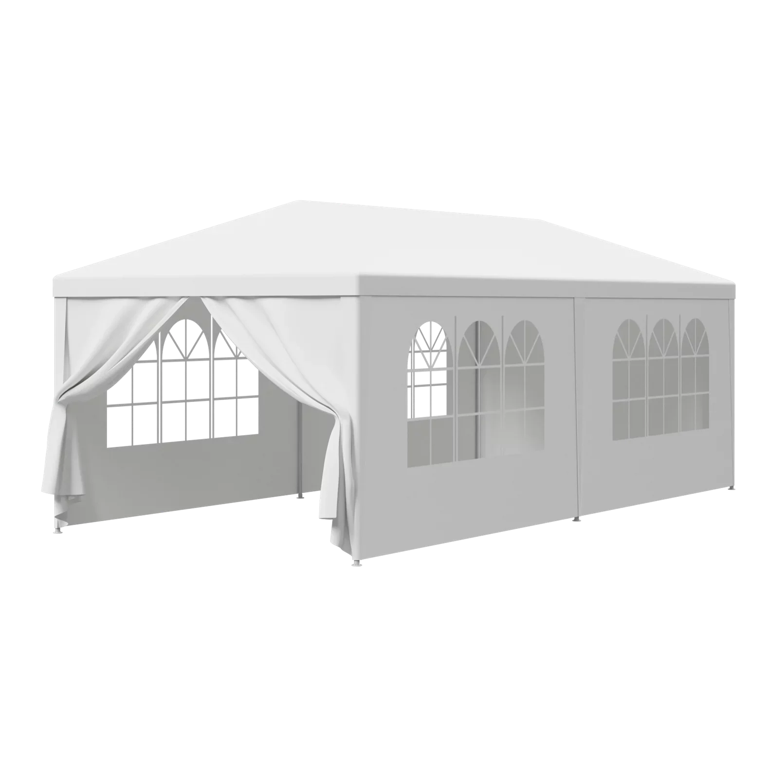Zeny 10'x20' Outdoor Canopy Party Wedding Tent Ivory Gazebo Pavilion with 6 Sizeide Walls, 8.00, Event Canopies