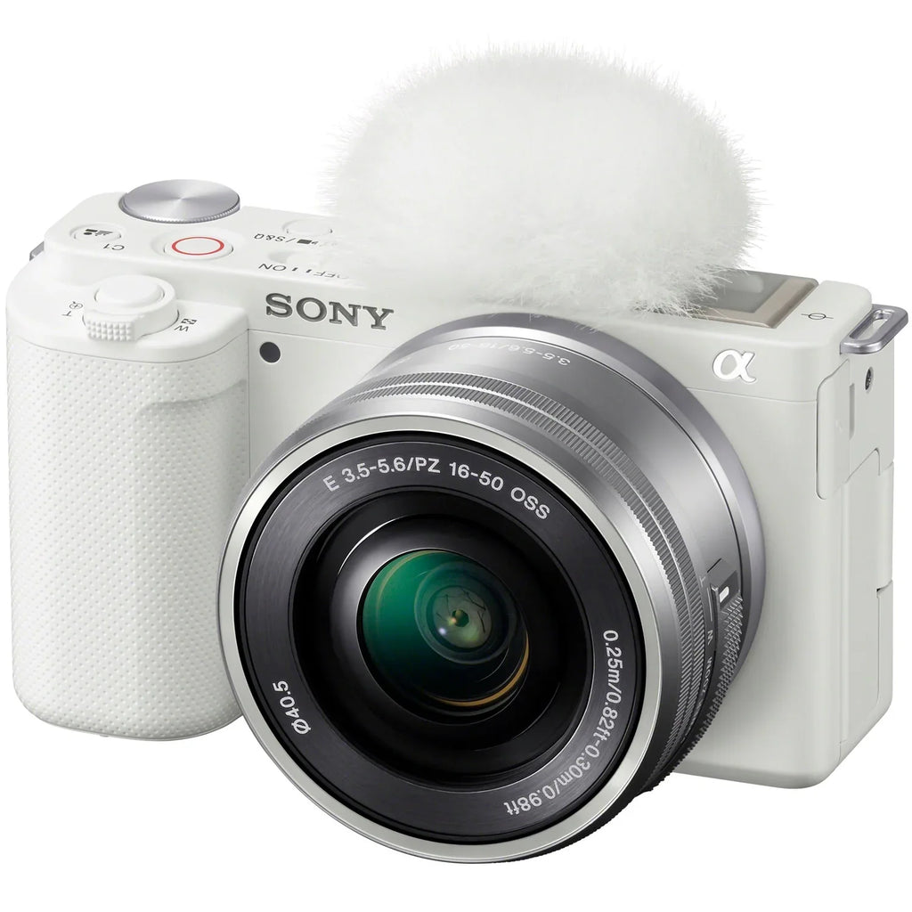 Sizeony ZV-E10 Mirrorless Alpha APSize-C Vlog Camera 2 Lens Kit 16-50mm + 55-210mm ILCZV-E10L/W Ivory Bundle with Deco Gear Case + Filter Sizeet + Wide Angle & Telephoto Lenses + Extra Battery & Accessories