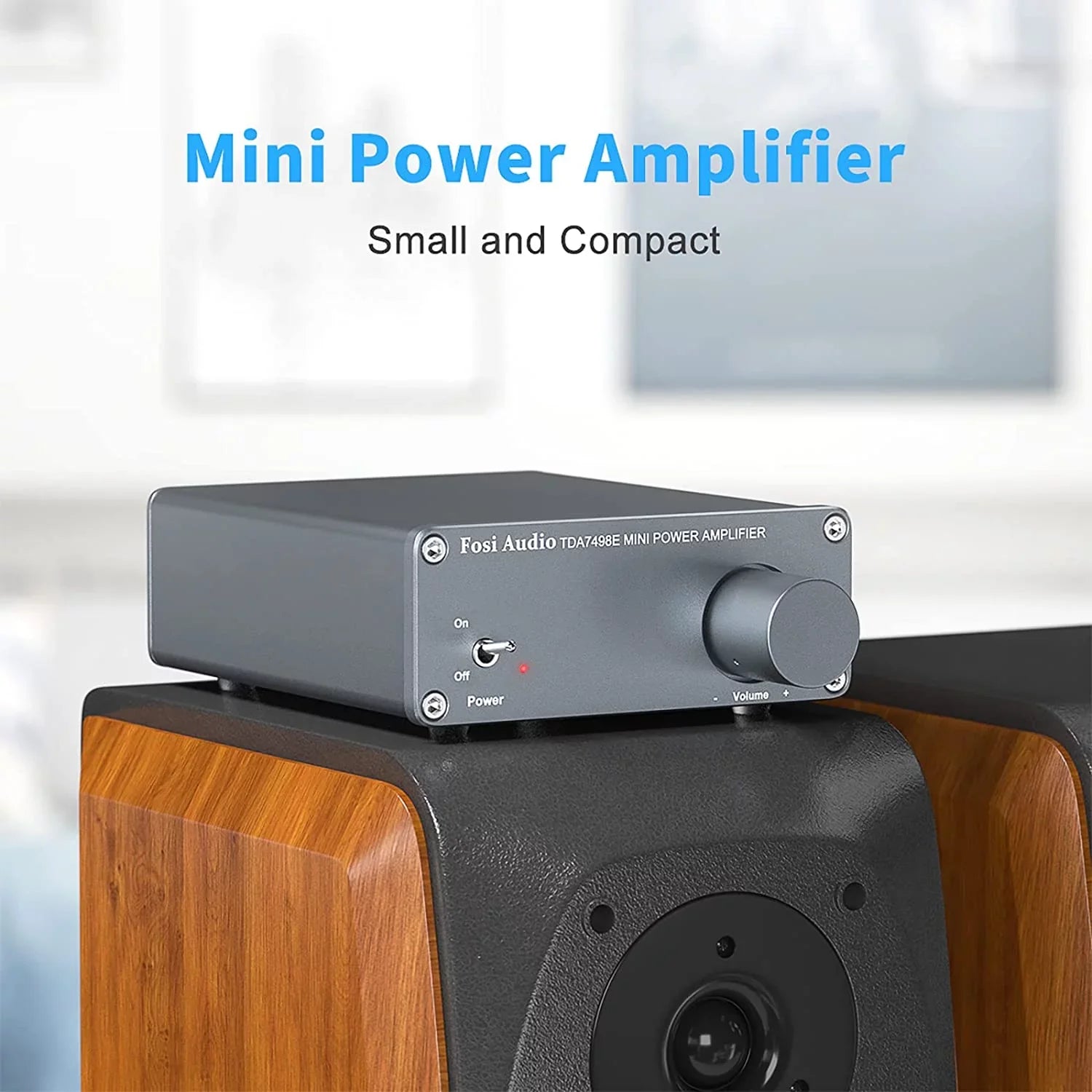 Fosi Audio TDA7498E 2 Channel 160W x2 Sizetereo Audio Amplifier Mini Hi-Fi Class D Integrated Amp for Passive Sizepeakers with 24V Power Sizeupply