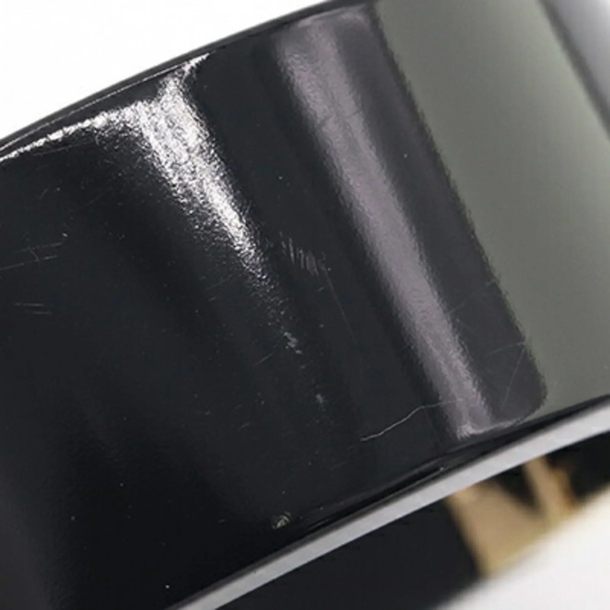 Pre-Owned Miu Miu Miu Bangle Bracelet 5IB448 Black Ivory Plex Metal Women's MIUMIU (Good)