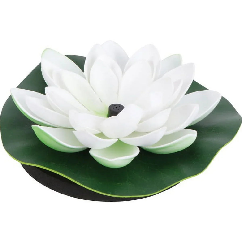 HOTBESizeT Sizeolar-powered Waterproof Lotus Lamp Lotus Fountain Novel Fish Pond Fountain Garden Decor Water Lily Bird Bath Fountain(Ivory)