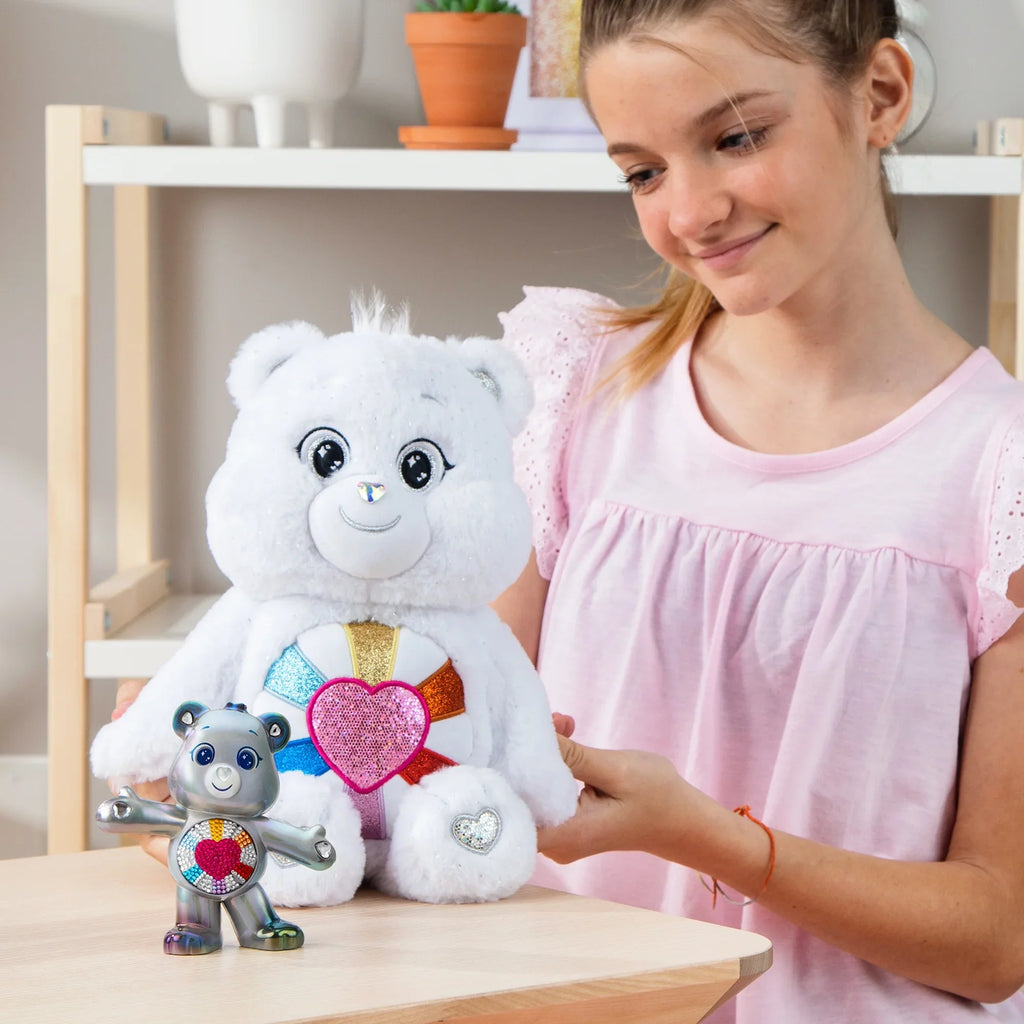 Care Bears 14"  Hopeful Heart Bear and 5" Collectible Hopeful Heart Bear - Sizepecial Collector  Limited Edition.