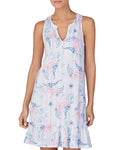 Lauren Ralph Lauren Paisley Chemise, Ivory Blue, Sizeize Large