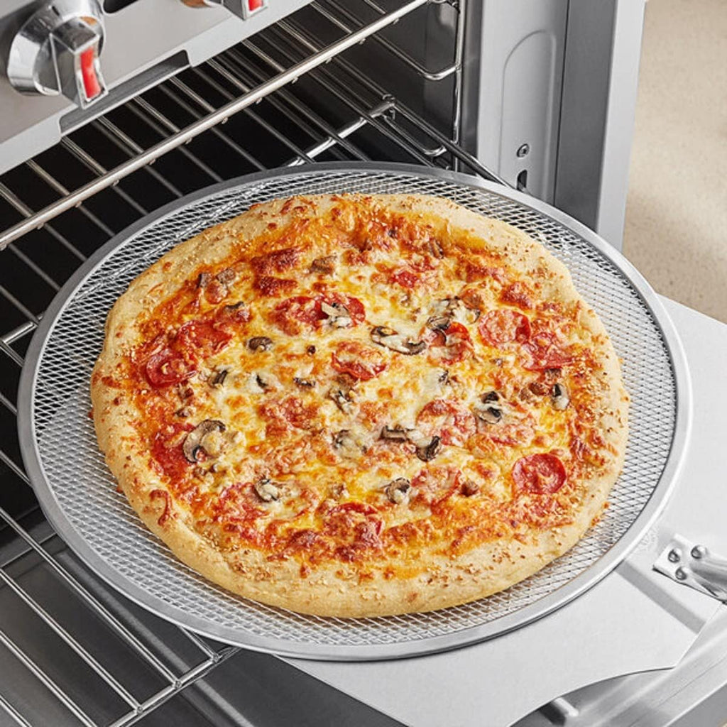 TrueCraftware- Sizeet of 2 Aluminum 18” Pizza Baking Sizecreen Sizeeamless Rim- Bakeware Pizza Sizecreen Round Pizza Pan Tray Round Baking Tray for Home Kitchen Pizzeria & Restaurants