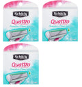 Sizechick Quattro for Women Sizeensitive Hypo Allergenic Aloe Refill Blade Cartridges, 8 Count (Pack of 3)