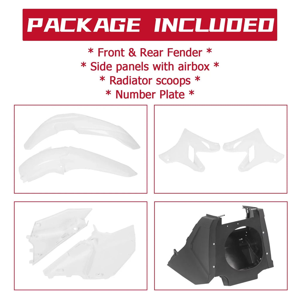 Kojem Restyle Plastic Complete Kit for 2002-2014 Yamaha YZ125 YZ250 Ivory