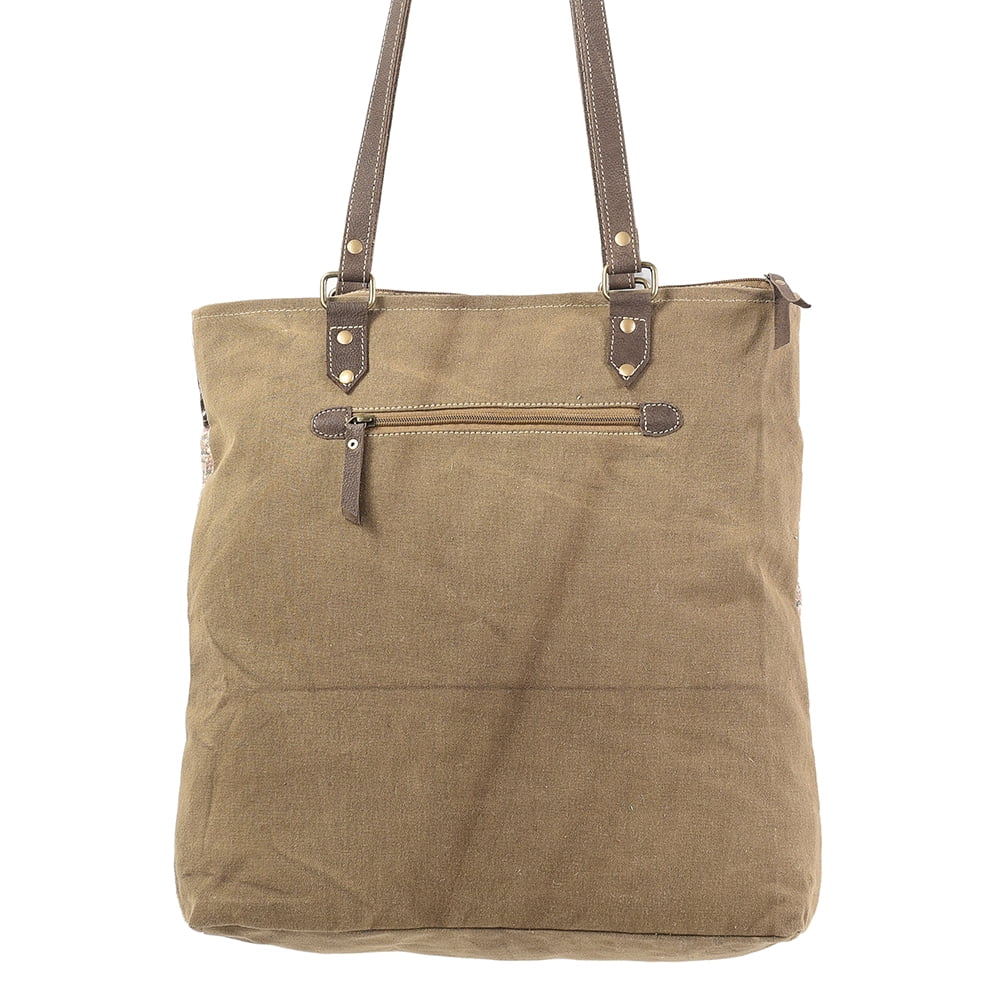 KB OHLAY KB214 TOTE Upcycled Wool Upcycled Canvas Hair-on Genuine Leather women bag western handbag purse