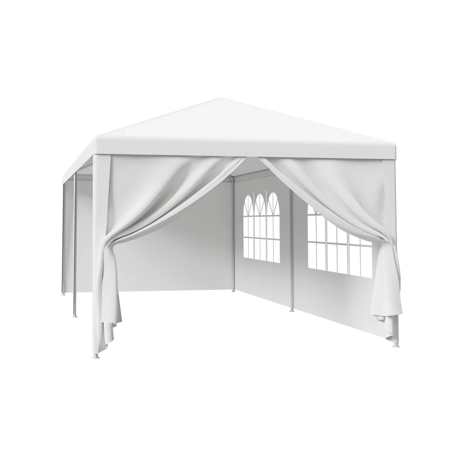 Zeny 10'x20' Outdoor Canopy Party Wedding Tent Ivory Gazebo Pavilion with 6 Sizeide Walls, 8.00, Event Canopies