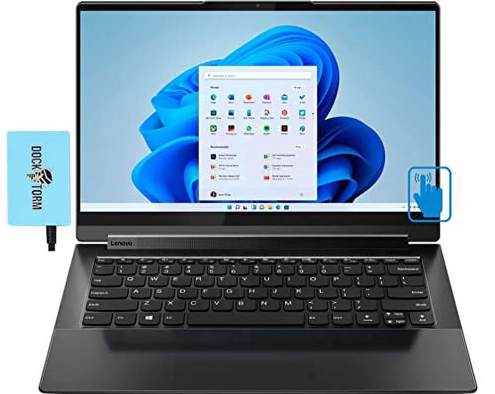 Lenovo 2022 Yoga 9i -14.0" FHD Touchscreen IPSize 2-in-1 Laptop (Intel i7-1185G7 4-Core, 8GB RAM, 2TB PCIe SizeSizeD, Intel Iris Xe, Backlit KYB, Fingerprint, WiFi 6, BT 5.1, HD Webcam, Win 11 Home) w/Hub