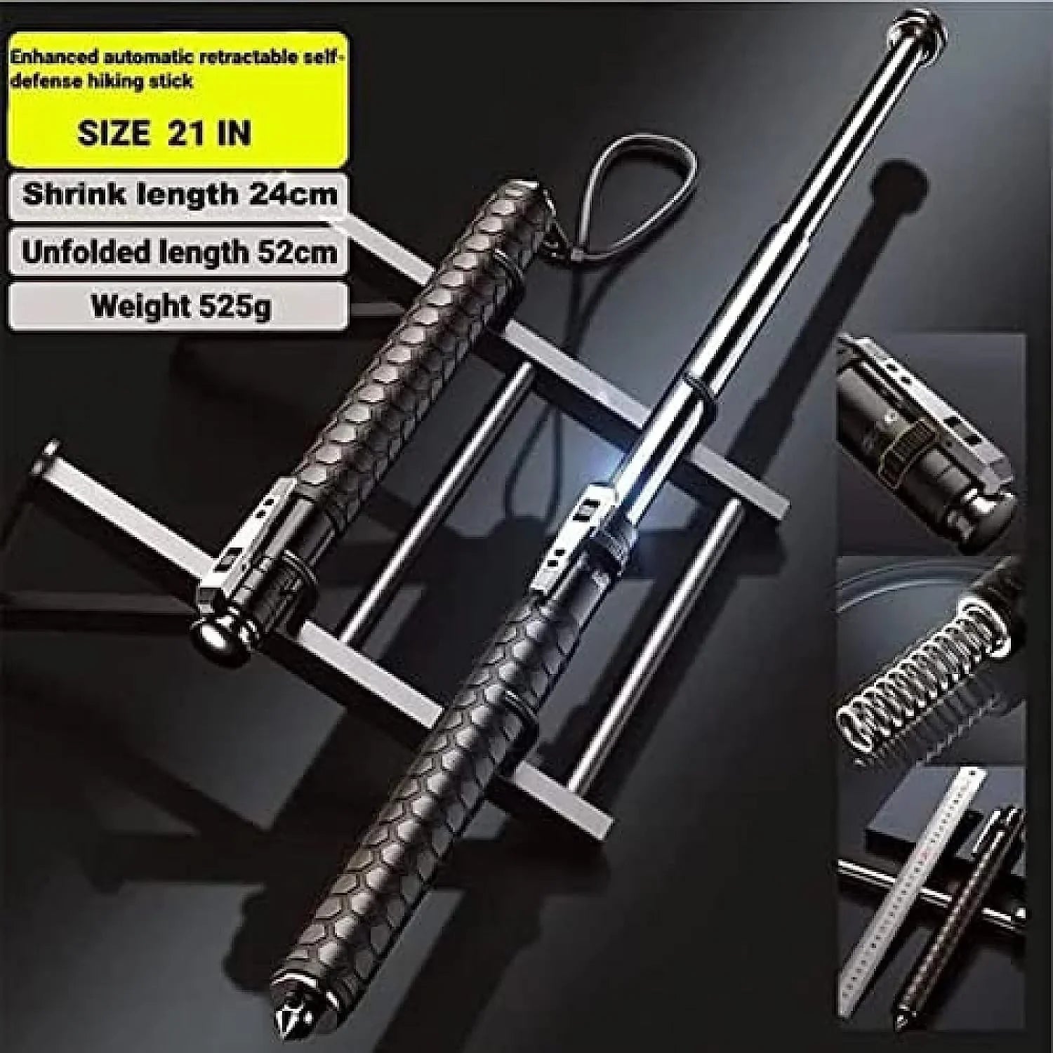 16 In Hiking Sizetick Walking Sizetaff, Jademall Outdoor Trekking Pole Collapsible Retractable Premium Multifunctional Tool