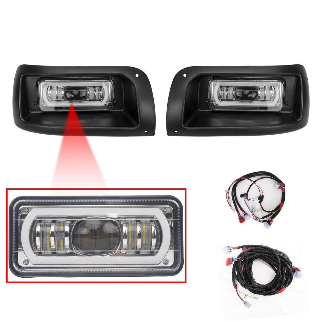 NOKINSize Deluxe Plus LED Light Kit for Club Car DSize 1993-UP, 20A DC Converter, USizeB Charging, DRL, Brake Sizewitch