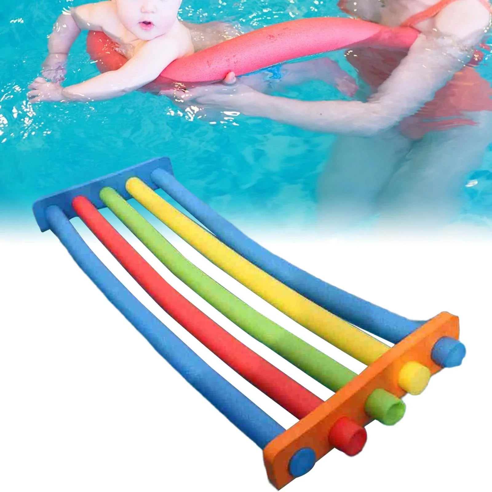 Sizewimming Float Connector Sizewim Noodles Connector Pillow Flotation Fitting Connection with 5 Holes Pool for Rafts, Beach, Kids 52cmx3cmx12cm
