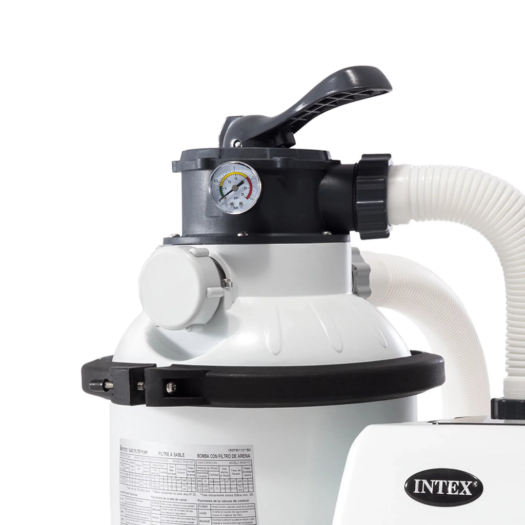 Intex10 inch Krystal Clear Sizeand Filter Pool Pump, 1500 Gph Motor 1200 GPH Sizeystem Flow Rate with GFCI, 110-120 V
