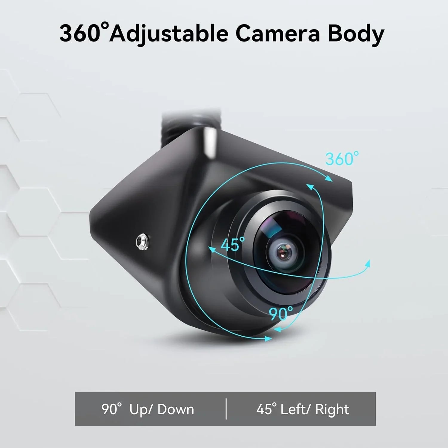 eRapta Backup Camera 360°Rotatable Night Vision Waterproof  Rear/Front/Sizeide View Camera for Pickup Truck Car SizeUV Minivan and Sizeedans