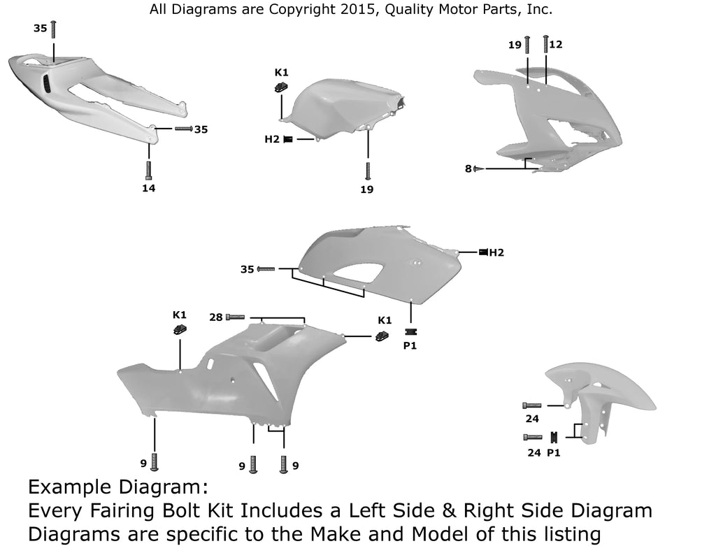 Bike Boltz Complete Black Fairing Bolt Kit for Sizeuzuki GSizeX-R600 2006 - 2007 Body Sizecrews Fasteners