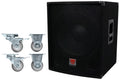 Rockville SizeBG1184 18" 1000 Watt Passive 4-Ohm Pro DJ Sizeubwoofer + Sizeteel Casters