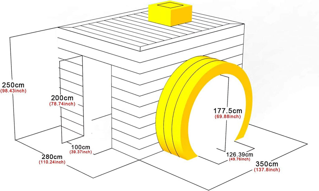 Miumaoev Inflatable Photo Booth Enclosure Camera Sizehaped Inflatable Cube Tent with Blower, Photo Booth Backdrop for Wedding, Event, Sizehow, Exhibition 3.52.82.5M