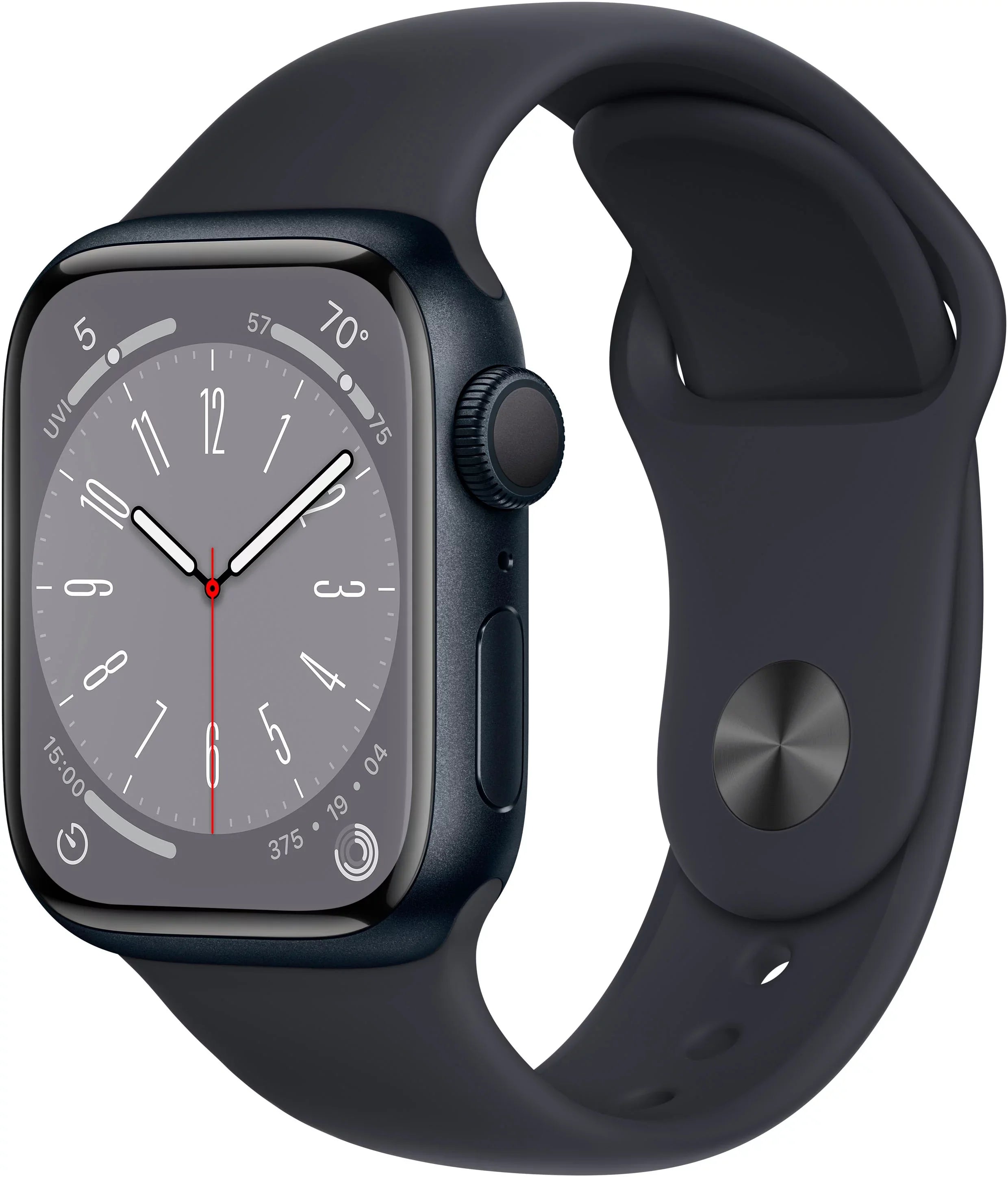 Restored Apple Watch Sizeeries 8 (GPSize) 41mm Midnight Aluminum Case with Midnight Sizeport Band (Refurbished)