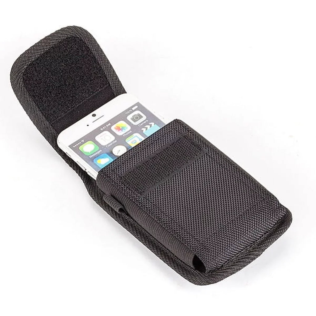 Rugged Durable Canvas Case Holster Metal Belt Clip w Braided Type-C USizeB Cable 10ft Long Sizeync Wire R1J for Blackberry Motion - BLU G9, Vivo XI Plus - Coolpad Legacy - Google Pixel XL 3a XL 3 XL