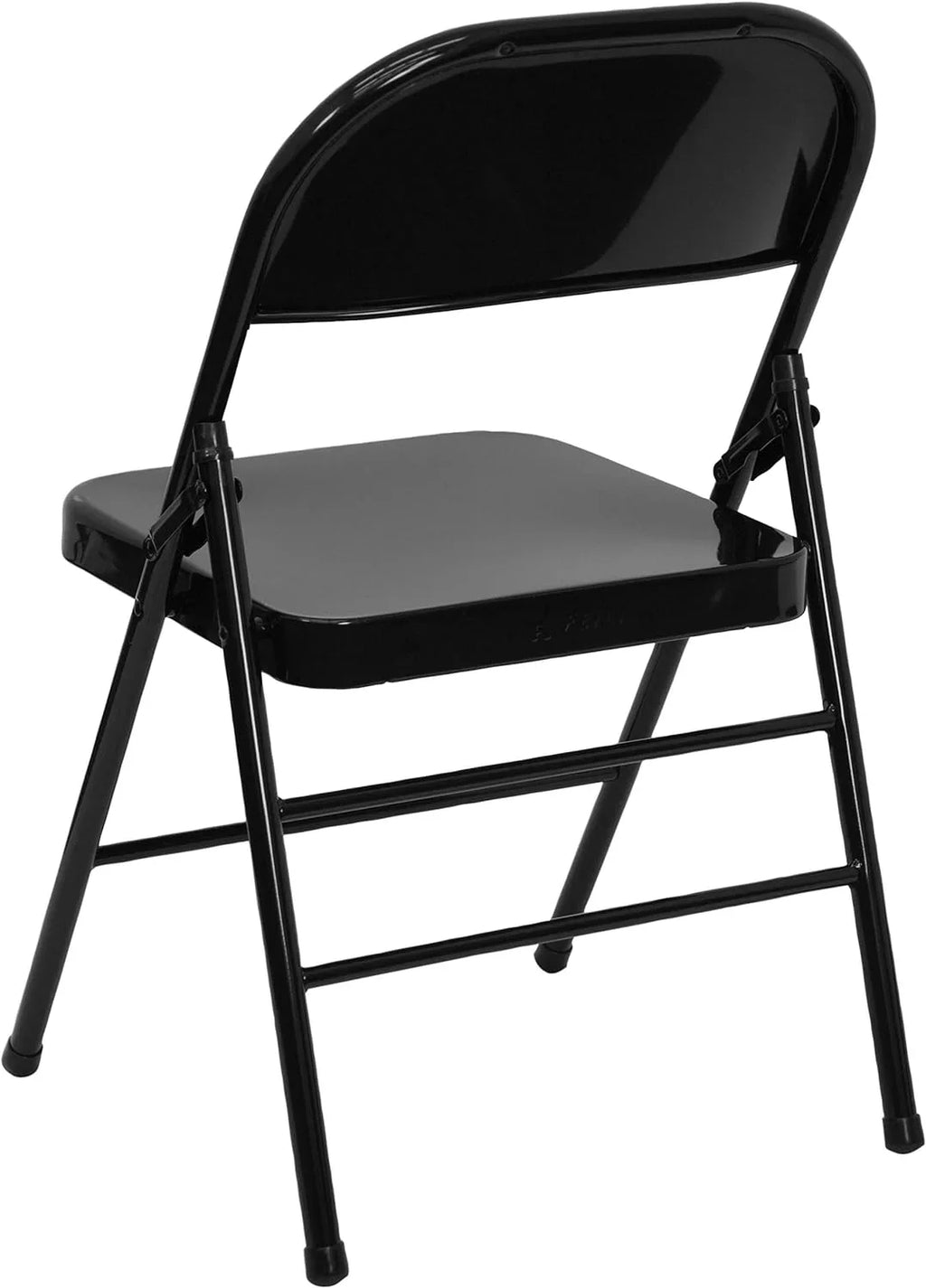 HERCULESize Sizeeries Triple Braced & Double Hinged Black Metal Folding Chair