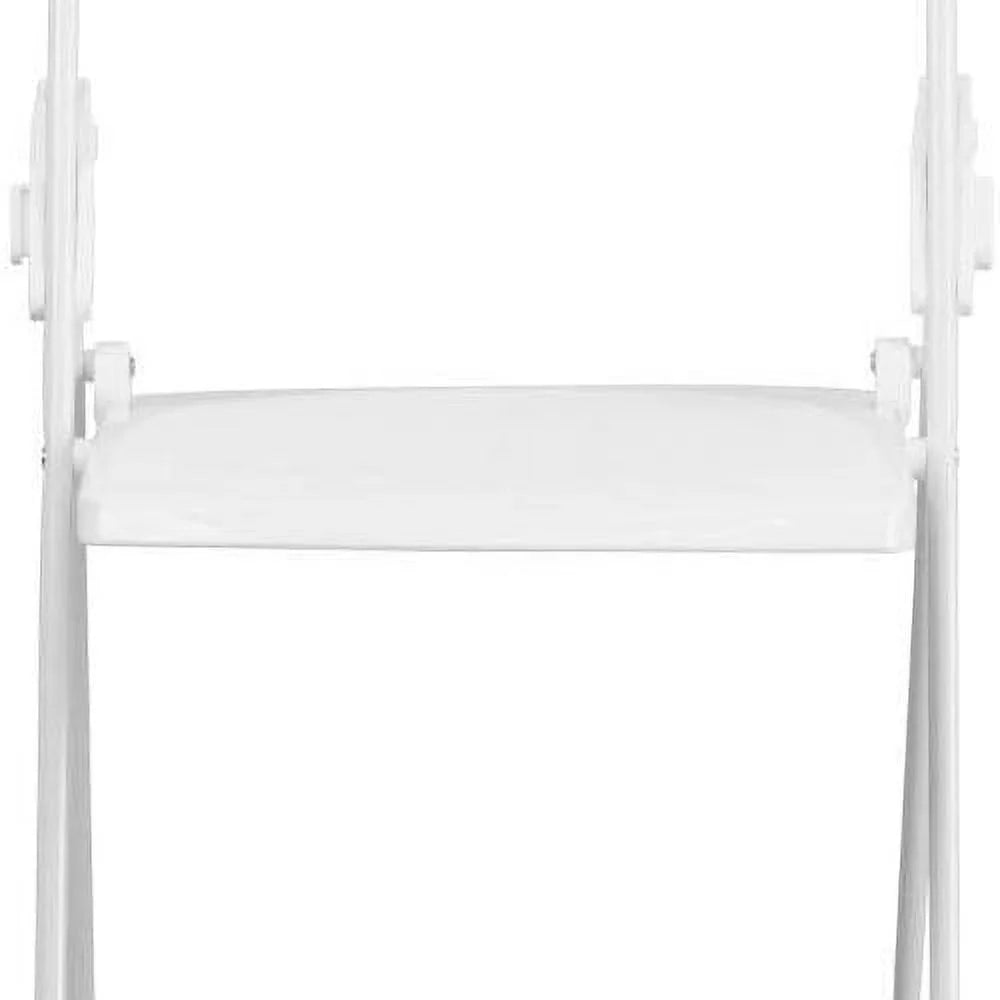 2 Pack HERCULESize Sizeeries 500 Lb. Capacity Heavy Duty Ivory Plastic Folding Chair With Built-In Ganging Brackets