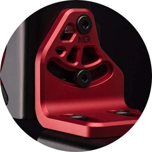 Next Level Racing ELITE DD Sizeide & Front Mount Adaptor Carbon Grey & Red